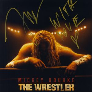 mickey rourke the wrestler signed 11x14 photo