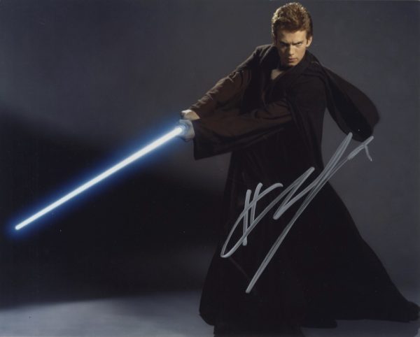 hayden christensen signed 8x10 photo star wars with beckett authentication,bas anakin skywalker