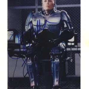 peter weller signed robocop photo
