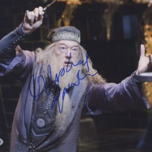 michael gambon signed harry potter photo, professor dumbledore beckett authentication