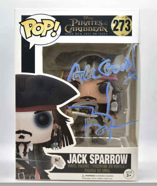 johnny depp signed pop funko jack sparrow