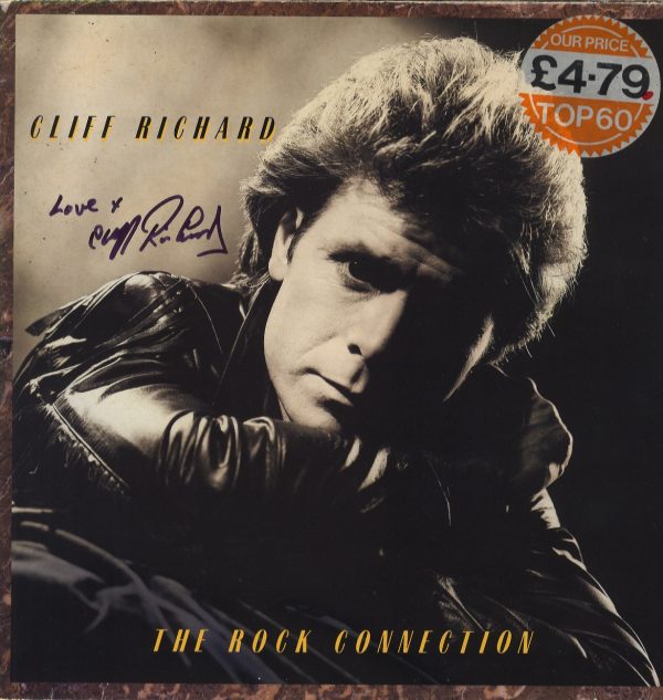 cliff richard signed vinyl record THE ROCK CONNECTION