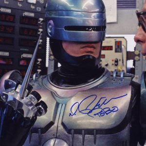 peter weller signed robocop photo