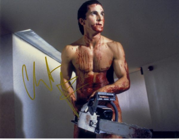 christian bale signed photo American Psycho