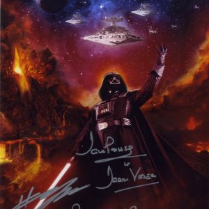 Dave Prowse, Hayden Christensen & James Earl Jones 'Darth Vader' Signed 8x10
