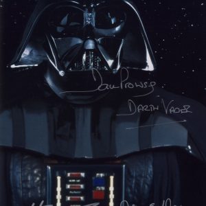 Dave Prowse, Hayden Christensen & James Earl Jones 'Darth Vader' Signed 8x10