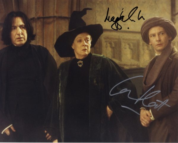 maggie smith and ian hart, Harry potter signed photo. shanks autogrtaphs