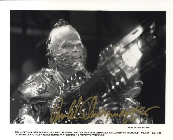 arnold Schwarzenegger signed 8x10 batman Mr Freeze