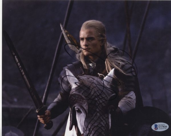 orlando bloom signed photo with becvkett authentication LEGOLAS, shanks autographs