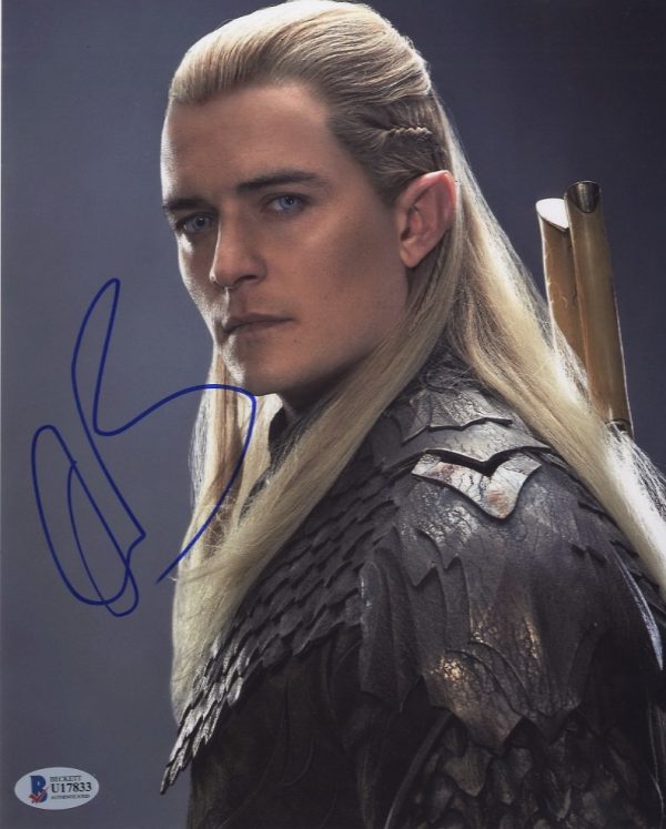 orlando bloom signed photo with becvkett authentication LEGOLAS, shanks autographs