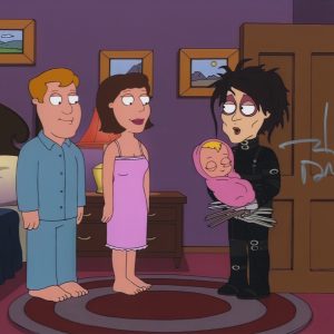 11x14 Signed Johnny Depp Edward Scissorhands in Family Guy