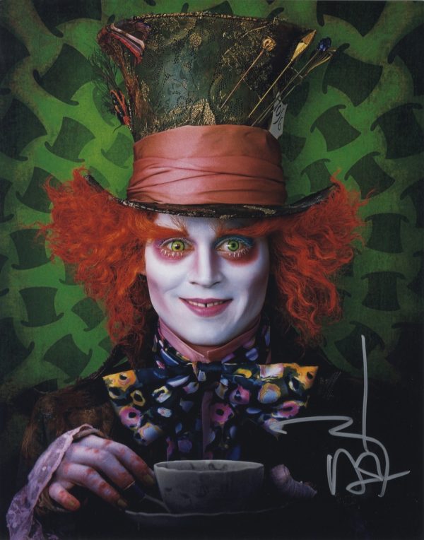 11x14 Signed Johnny Depp The mad hatter