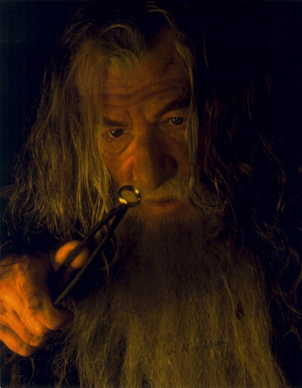ian mckellen signed 11x14 photo gandalf lord of the rings , shanks autographs
