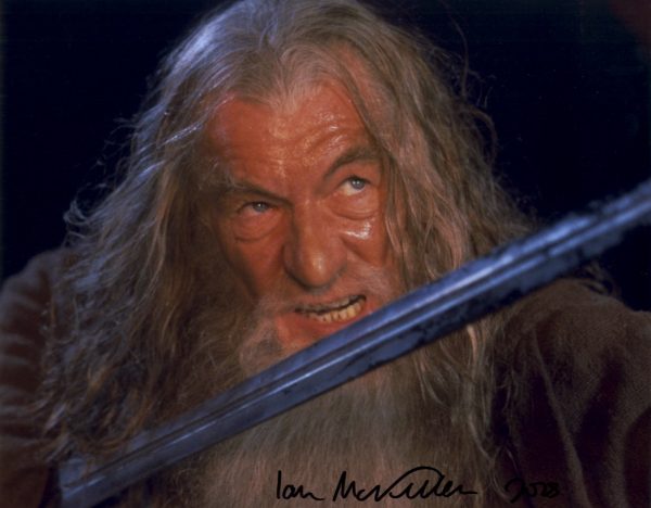 ian mckellen signed 11x14 photo gandalf lord of the rings , shanks autographs