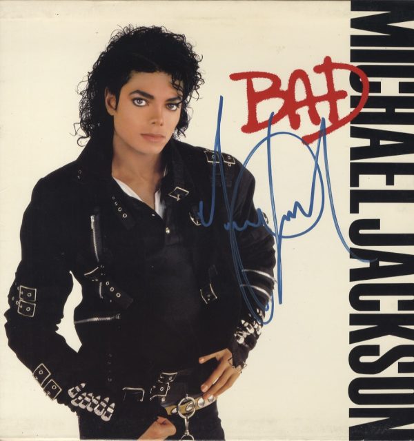 michael jackson signed BAD 12" VINYL RECORD shanks autographs