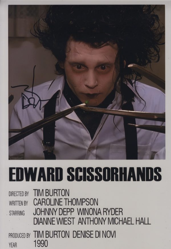 12x18 Signed Johnny Depp Edward Scissorhands