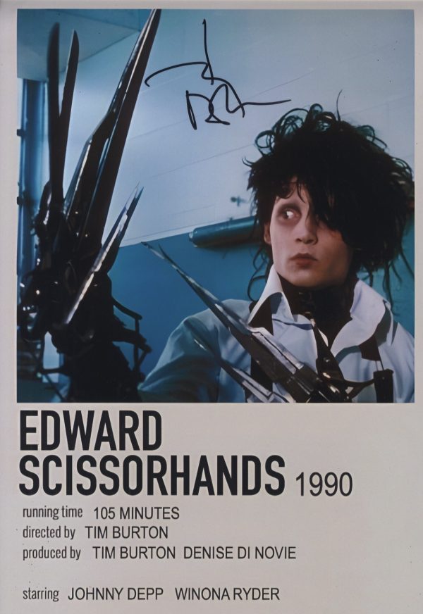 11x14 Signed Johnny Depp Edward Scissorhands