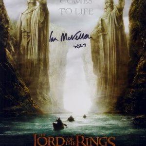 ian mckellen signed 12x16 photo gandalf lord of the rings , shanks autographs