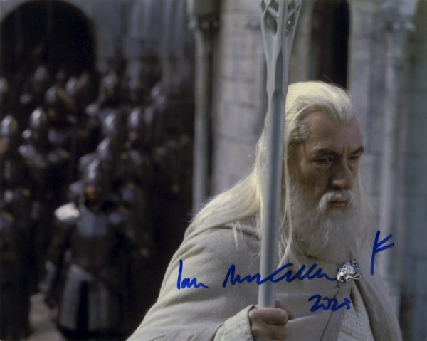 ian mckellen signed 8x10 photo gandalf lord of the rings , shanks autographs