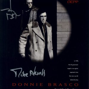 johnny depp mike newell singed donnie brasco photo