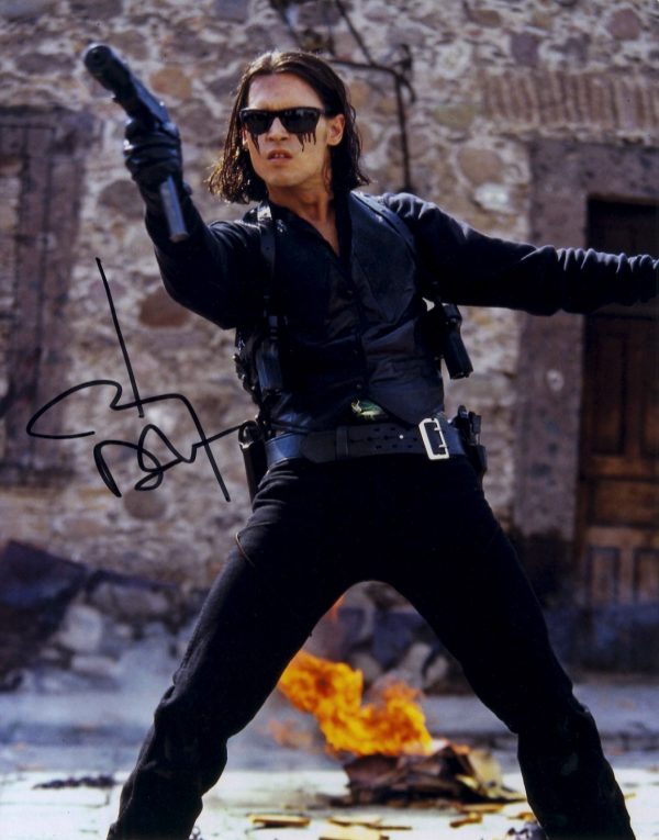 Once upon a time in mexico JOHNNY DEPP signed 11x14