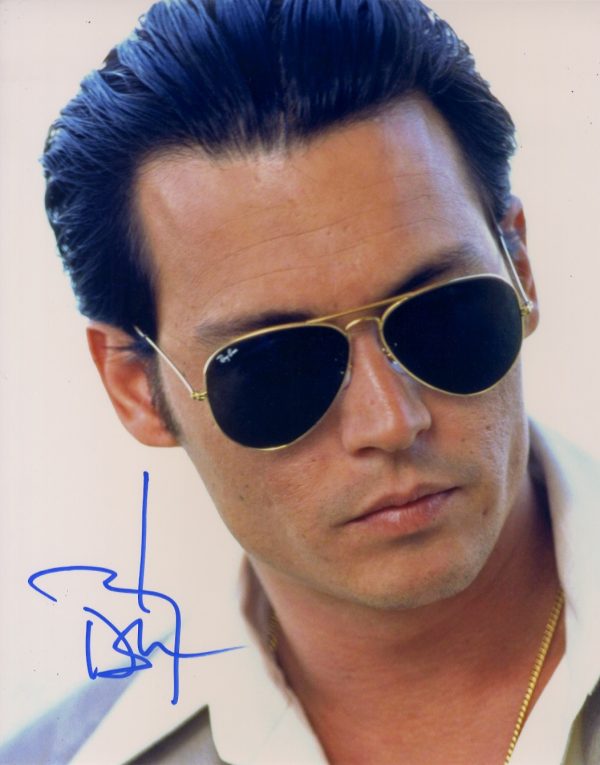 johnny depp donnie brasco signed 11x14