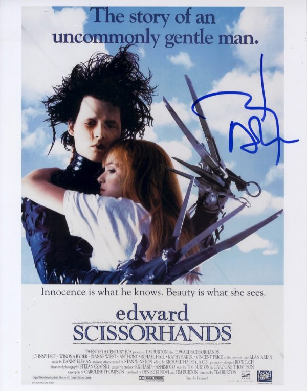 11x14 Signed Johnny Depp Edward Scissorhands