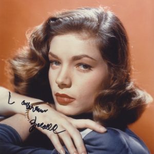 Lauren bacall signed photo shanks autographs