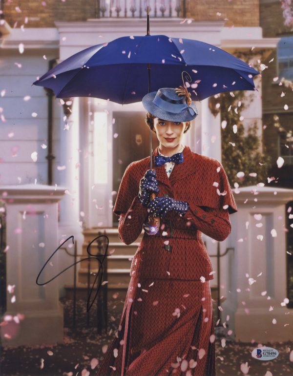 emily blunt signed mary poppins
