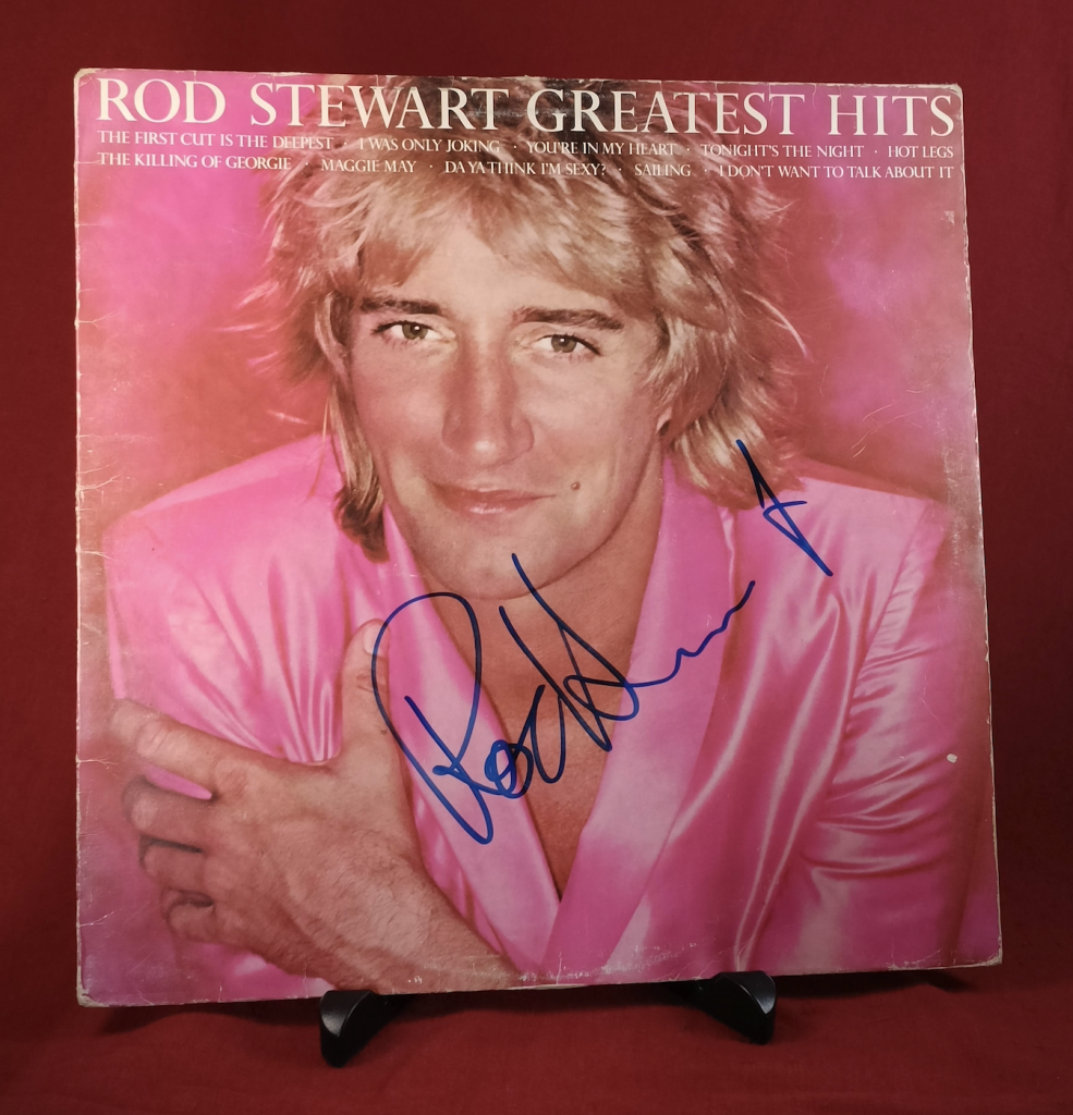 Rod stewart greatest hits signed vinyl shanks autographs