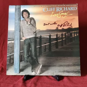 cliff richard signed love songs vinyl.shanks autographs
