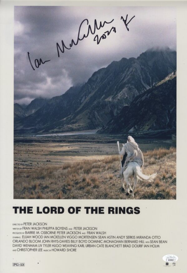 ian mckellen signed Lord of the Rings 12x18 PHOTO shanks autpographs