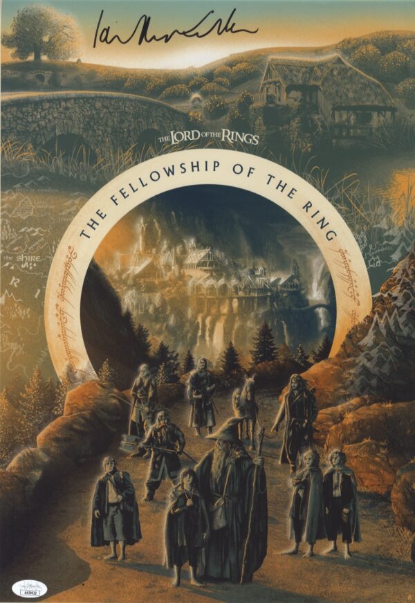 IAN MCKELLEN THE LORD OF THE RINGS SIGNED 12X18.SHANKS AUTOGRAPHS
