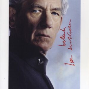 ian mckellen signed magneto red pen shanks autographs x-men, aftal authentication, shanks autographs