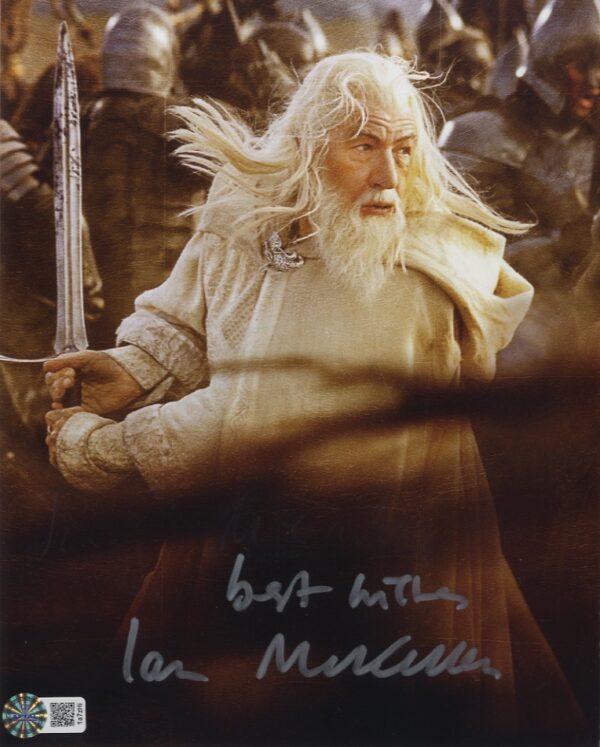 ian mckellen signed photo Gandalf with aftal authentication.shanks autographs