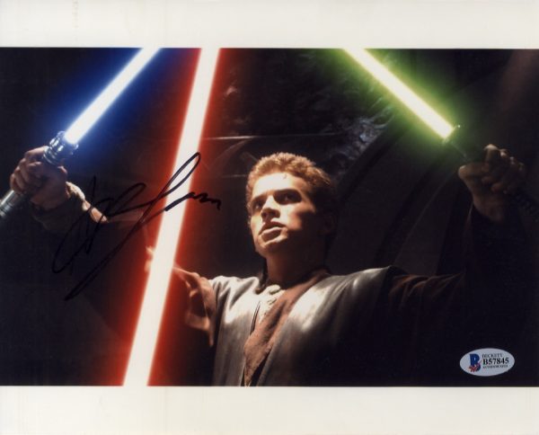 Hayden Christensen Star Wars signed 8x10 anakin skywalker Bas, Beckett Authentication