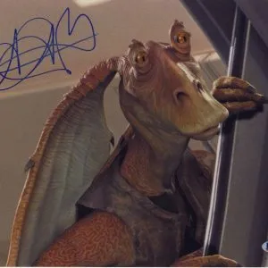 ahmed best signed 11x14 Jar Jar Binks Photo