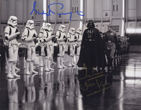 Dave Prowse Michael pennington signed 11x14 signed photo star wars