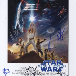 Star wars the Rise Of Skywalker cast signed 11x14 photograph
