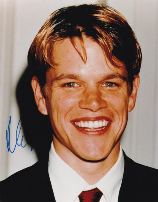 Matt Damon Signed 8x10 Photograph. Shanks Autographs