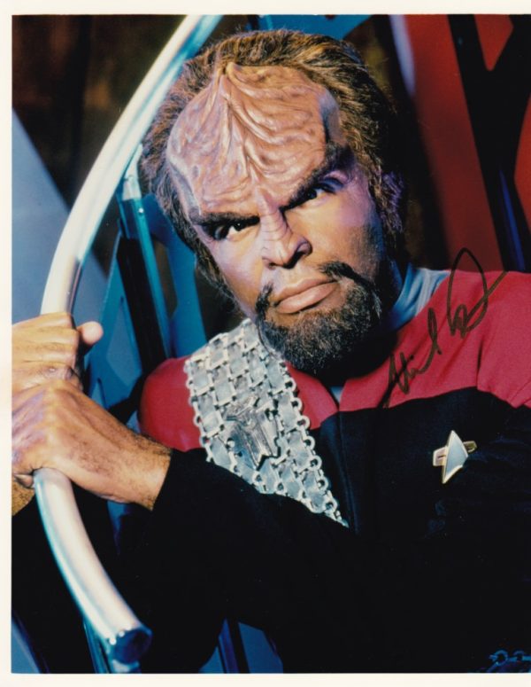 michael dorn star trek signed 8x10 photo