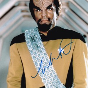 michael dorn star trek signed 8x10 photo