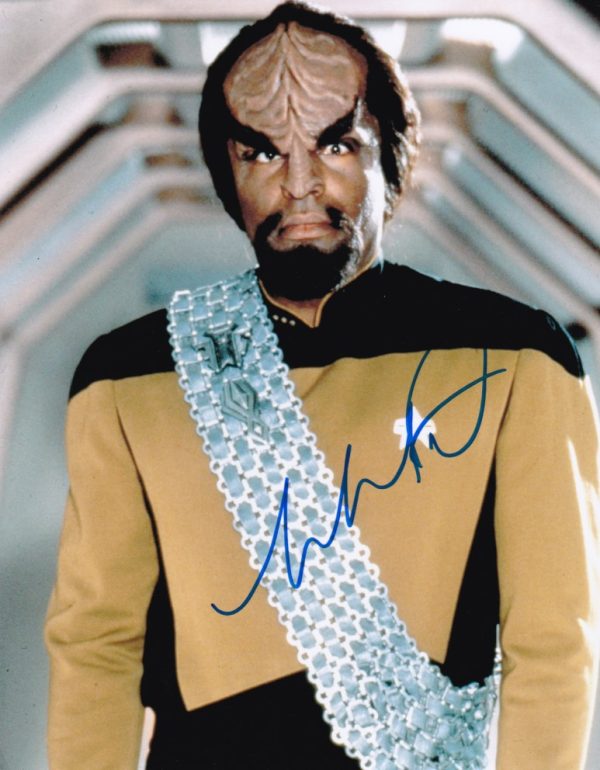 michael dorn star trek signed 8x10 photo