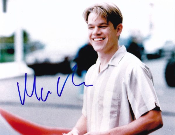 Matt Damon signed 8x10 photograph.shanks autographs