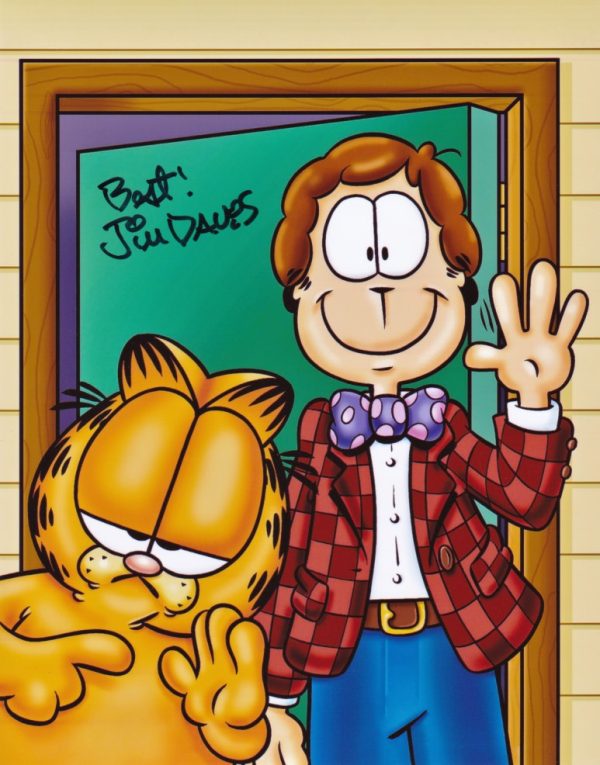 Garfield Creator Jim Davis signed 8x10 photo. shanks autographs