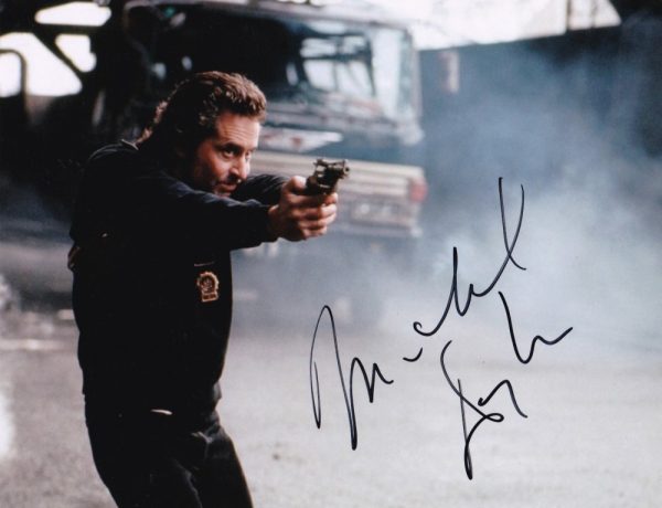 michael douglas signed black rain photograph 8x10, shanks autographs