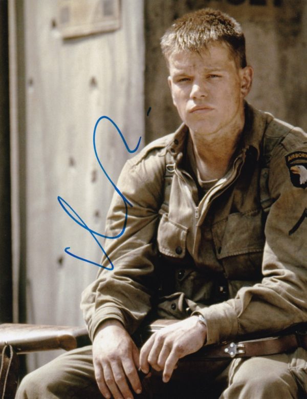 Matt damon autographed photo signed 8x10 .shanks autographs