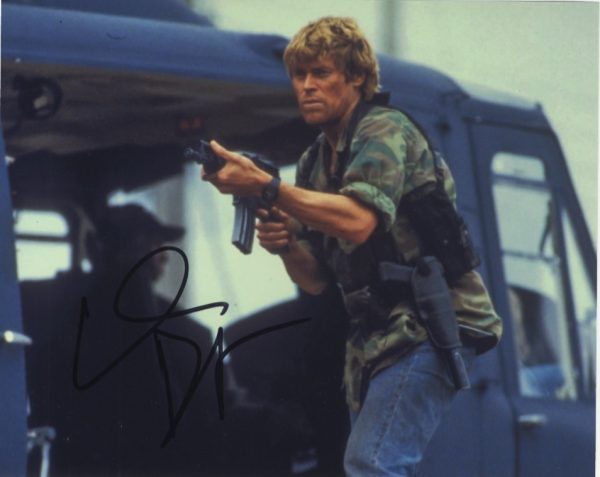 Clear and Present Danger Willem Dafoe Signed 8x10 photo