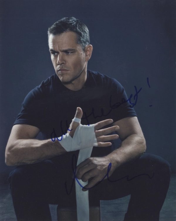 Matt Damon Autographed 8x10 photo jason bourne