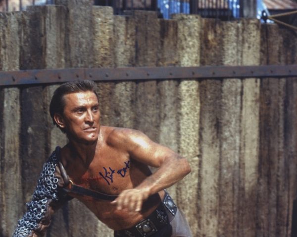 Kirk Douglas Spartacus signed 8x10 photo